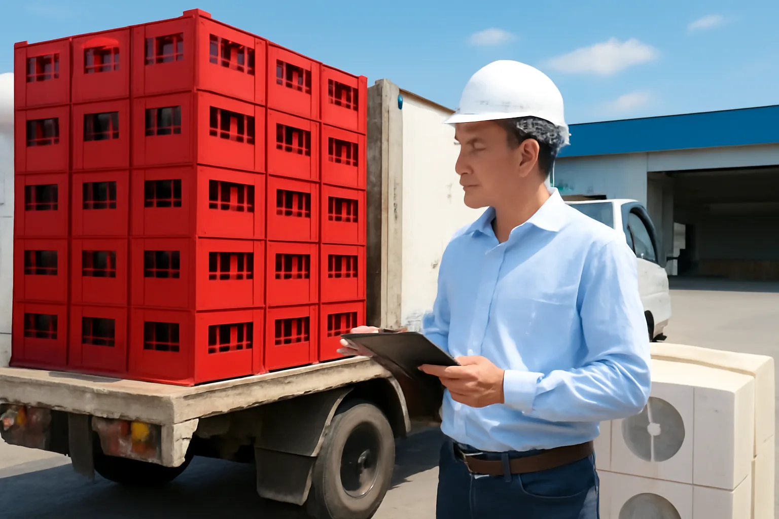 Quản lý kho kiểm đếm két bia và thùng điều hoà trước khi xuất cho nhà phân phối